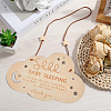 Baby Sleeping Do Not Disturb Wood Door Hanging Decorations DIY-WH20002-82B-4