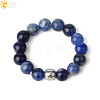 4MM Round Natural Sodalite Beaded Stretch Rings VM0712-4-1