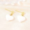 Women's Brass Stud Earrings EJEW-Z164-19G-01-1
