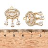 Brass Micro Pave Cubic Zirconia Pendants KK-B125-29G-3