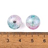 UV Plating Rainbow Iridescent Acrylic Crackl Beads PACR-C009-02H-3