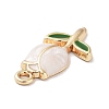 Golden Plated Alloy Enamel Pendants ENAM-L047-01G-06-2