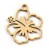 Golden Plated 304 Stainless Steel Pendants STAS-L271-01G-02-1