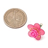 Glass Seed Beaded Rose Flower Pendants PALLOY-MZ01231-01-2