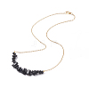 Natural Obsidian Chips Beaded Jewelry Set SJEW-JS01230-01-4