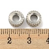 Brass Cubic Zirconia Spacer Beads KKB-L215-010P-2