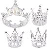 4Pcs 4 Styles Alloy Rhinestones Crown Cake Decoration DIY-SP0003-26S-1