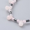 Non-magnetic Synthetic Hematite Beads Stretch Bracelets BJEW-JB04659-04-2