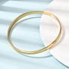 304 Stainless Steel Plain Bangles for Women Men BJEW-Z167-01G-02-3