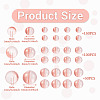 300Pcs Frosted Transparent Glass Beads GLAA-TA0002-78D-4