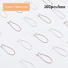 Brass Hoop Earrings Findings Kidney Ear Wires KK-FH0001-45-NR-4