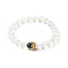Reiki Crystal Synthetic Moonstone Stretch Bracelets Set for Girl Women Gift BJEW-JB06789-2