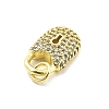 Rack Plating Brass Micro Pave Cubic Zirconia Pendants KK-D359-03G-2