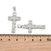 Brass Micro Pave Cubic Zirconia Pendants CU-CBADC6C-12P-04-3