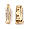 925 Sterling Silver Cubic Zirconia Twister Clasps STER-WH0007-28C-G-1