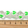 Transparent Glass with Enamel  Beads GLAA-N0028-04A-3