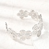 25MM 304 Stainless Steel Hollow Flower Cuff Bangles for Women SA-CBAB767-30P-3