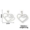 Elegant Copper Heart-shaped Zircon Stud Earrings NG8185-1-1