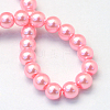 Baking Painted Pearlized Glass Pearl Round Bead Strands X-HY-Q330-8mm-53-4