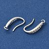 Rack Plating Brass Micro Pave Clear Cubic Zirconia Earring Hooks KK-A231-06S-2