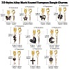 50Pcs 10 Styles Alloy Black Enamel European Dangle Charms PALLOY-CJ0002-79-2