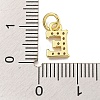 Initial Letter Brass with Cubic Zirconia Charms KK-Q814-26E-G-3