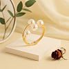 2Pcs 2 Colors Alloy Cuff Bangles BJEW-GO0001-06-4