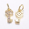 Long-Lasting Plated Brass Micro Pave Cubic Zirconia Charms ZIRC-F069-48G-2