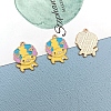 Alloy Enamel Puppy Pendants PW-WG22495-04-1