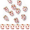 20Pcs Handmade Foil Lampwork Bumpy Beads FOIL-SZ0001-01-1