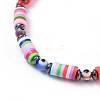 Polymer Clay Heishi Beads Beads Stretch Bracelets BJEW-JB04451-2
