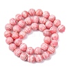 Natural Rhodochrosite Beads Strands G-J369-03-10mm-A-4