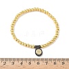 Brass Oval Charms Bracelets BJEW-B148-03C-05-5