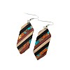Bohemian Wood & Resin Dangle Earrings WG51BE2-05-2