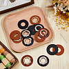 8 Bags 2 Colors Imitation PU Leather Eeyelet Patch PURS-CL0001-34P-4