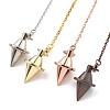 Brass Dowsing Pendulum Big Pointed Cone Pendants KK-H491-06-1