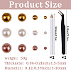 1 Box Half Round Resin & ABS Imitation Pearl Cabochons DIY-CP0012-96B-2