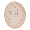 92-Slot Flat Round Wooden Finger Rings Display Stands EDIS-WH0022-14A-1
