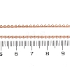 Brass Link Chain Necklaces for Women NJEW-D302-13RG-3