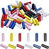 CHGCRAFT 60Pcs 6 Colors Alloy Cord Ends FIND-CA0004-17-1