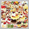 50Pcs Dessert PVC Self-Adhesive Stickers PW-WG54368-01-1