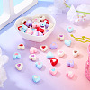 55Pcs 11 Colors Opaque Acrylic Beads OACR-TA0004-79-5
