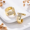 Rack Plating Brass Micro Pave Clear Cubic Zirconia Cuff Earrings EJEW-H147-09G-3