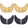 4 Pairs 2 Colors Cloth with Felt Shoe Decorations DIY-GF0009-86A-1