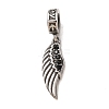 316 Surgical Stainless Steel & Rhinestone European Dangle Charms SA-CBA7555-16AS-02-1