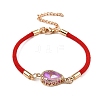 12Pcs 12 Colors Polyester Bracelets BJEW-P340-09G-2