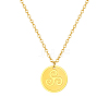 Stylish Stainless Steel Flat Round with Triskele/Triskelion Pendant Necklace for Women OQ4793-1-2