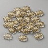Transparent Acrylic Golden Metal Enlaced Beads OACR-WH0028-31G-1