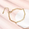 Brass Link Chain Bracelet for Women BJEW-A065-08G-1