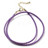 Polyester Cord Braided Necklace Makings MAK-L043-03G-04-1